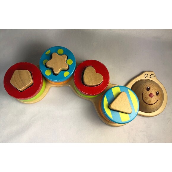 ELC Shape Sorting Caterpillar Wooden Puzzle - Picture 6 of 8